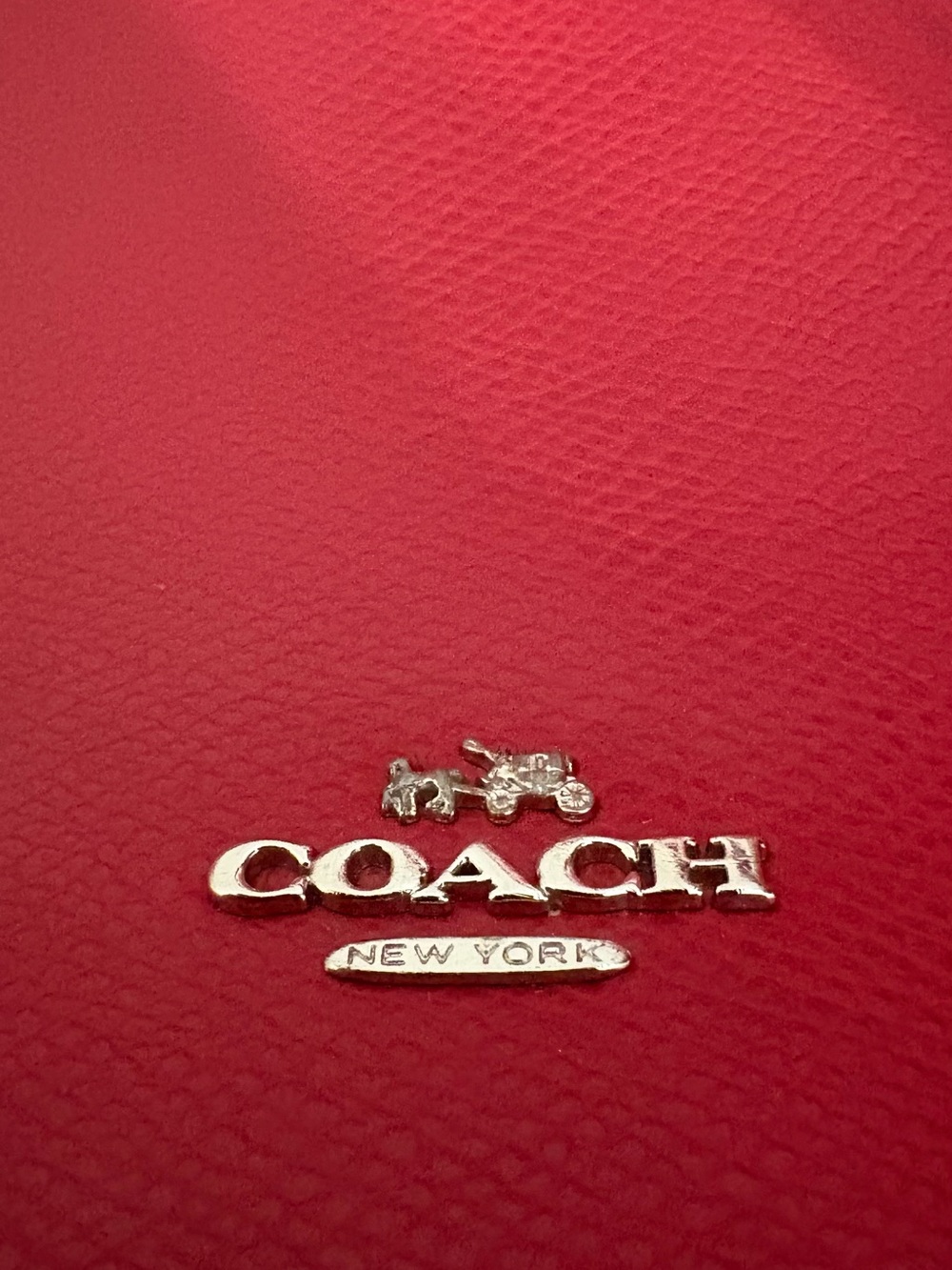 COACH, Red Leather Turnlock Tote with Tag - Picture 3 of 13